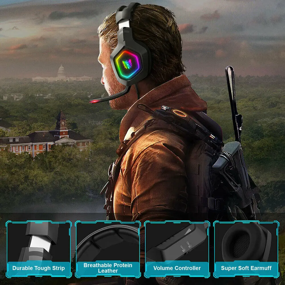 Ottwn K10 Game Headphone Desktop Notebook E sports Game Headset Mobile Games Music With mic Universal Noise Cancelling Headphone