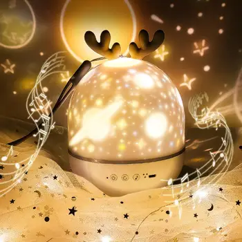 

3 Color LED Rotating Projection Lamp Starry Sky Romantic Projection Light Six Slides Choice Night Light Gift for Kids Home Decor