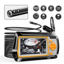 Telecamera di ispezione a doppio obiettivo con schermo LCD IPS da 4.3 pollici telecamera per endoscopio da 5.5MM con 6 LED 3X Zoom IP67 telecamera a serpente impermeabile