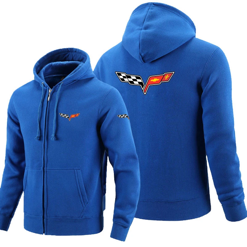 corvette zippered hoodie