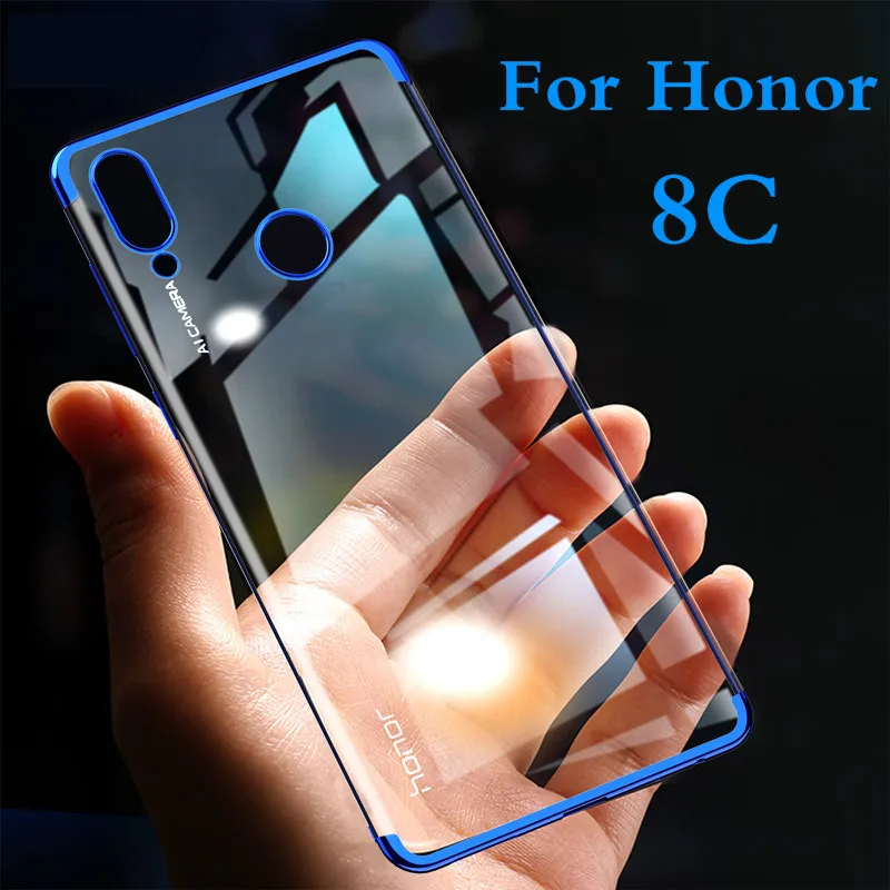 Чехол для Honor 8C с прозрачным покрытием Huawei P smart 2019 8X Lite MAX 8 9 10 7A Pro 7C RU мягкий