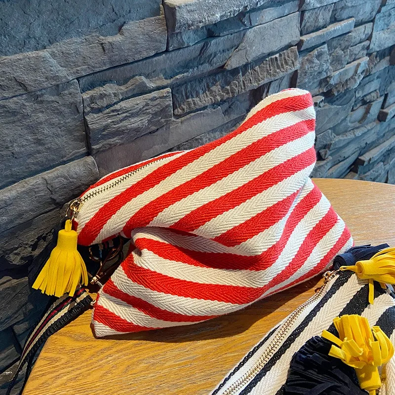 Discount Cosmetic Pouch Organizer Toiletry-Bag Makeup-Case Canvas Travel Striped Korean Women 1005001903017640