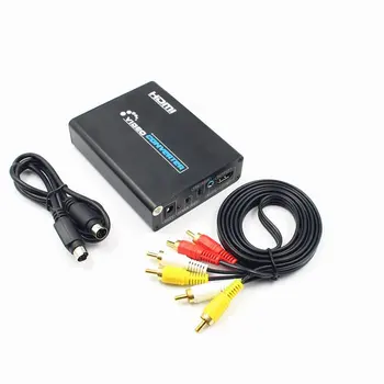 

AV+S-VIDEO TO HDMI Converter AV to HDMI Converter Convert CVBS S-Video R/L Audio to HDMI With Adapter