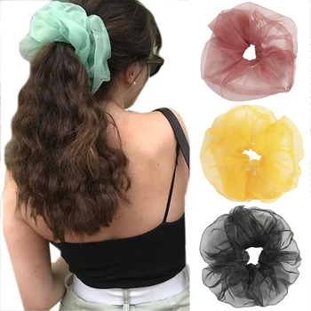 

Haimeikang Retro Fashion Cloud Scrunchies Women Ponytail Holder Hair Tie Hair Rubber Wide large Intestine Hair Accessories