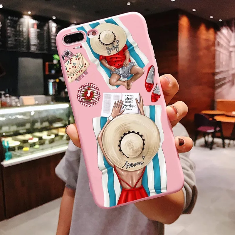 Мягкий чехол из ТПУ для iPhone 8, 7, 6, 6S Plus, 5, 5S, SE, чехол для iPhone X, XS, Max, XR - Цвет: PINK TPU