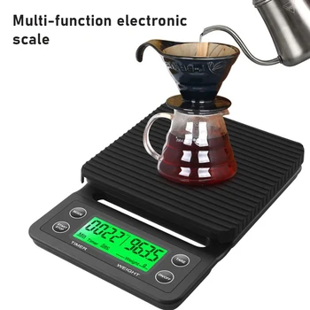 

Household Coffee Weighing 0.1g Drip Coffee Scale with Timer Portable Electronic Digital Kitchen Scale High Precision LCD Scales