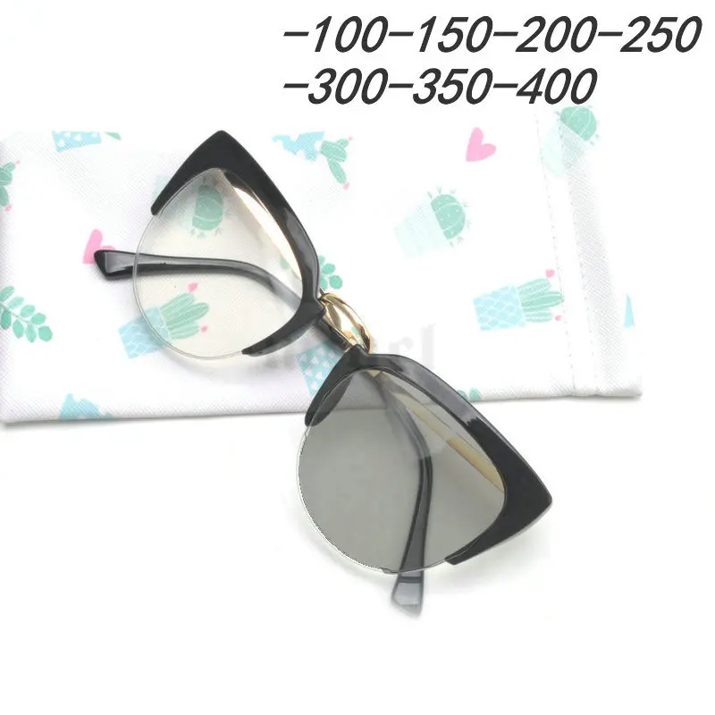 

Fashion super large frame transition sun photochromic finished glasses myopia unisex optical computer glasses frame