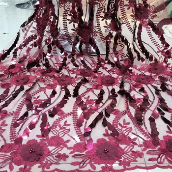 

Cassiel Golden Shining Sequence Lace Fabric Beaded French Laces Fabrics High Quality Tulle French Nigerian Lace Applique Dress