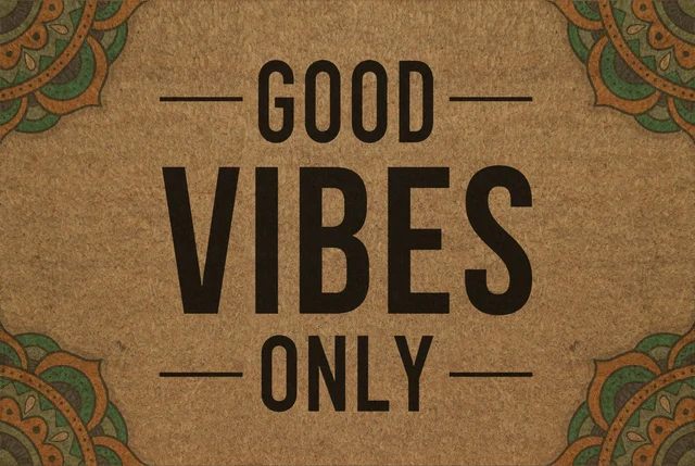 Good Vibes Only, Welcome Mat, Funny Doormat