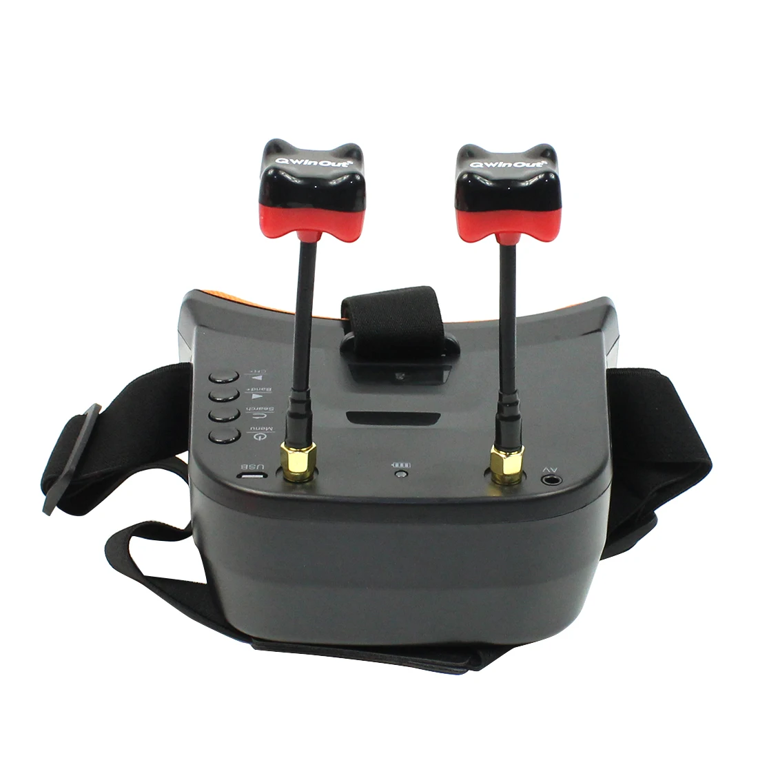 

JMT 5.8G 40CH Mini FPV Goggles 3 inch 480 x 320 Display Built-in Battery with 85mm FPV Antenna for FPV Racing Drone Quadcopters