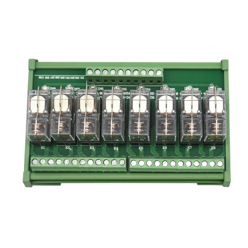 Din рейка крепление Ac/Dc 12 V/24 V Управление 8 Spdt 16A Мощность триггерный релейный модуль, Omron G2R-1-E.X1