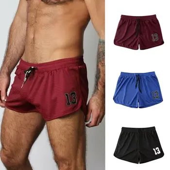 

2020 Newest Personality Men Jogging Running Shorts Gym Sports Breathable Fitness Workout Short Pants Men Mesh Track Shorts