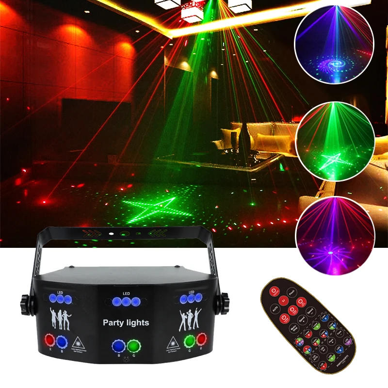 PROD 1005003136124456 Mini RGB LED DJ Disco Light Red Blue Green Laser
Projector Party Lamp Bar KTV Bedroom Dmx Wireless Controller Stage
Lighting
