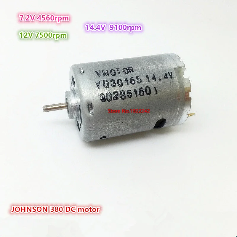 Фирменная Новинка 28*38 мм Johnson 380 двигатель постоянного тока 12V 14 4 V 9100 об/мин 3-полюс