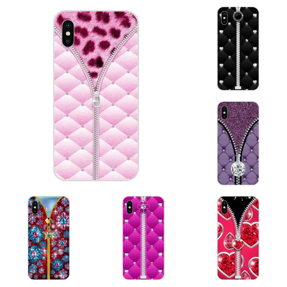 

Soft Cases Covers Diamond Zipper Lock Screen For Xiaomi Redmi Mi 4 7A 9T K20 CC9 CC9e Note 7 9 Y3 SE Pro Prime Go Play