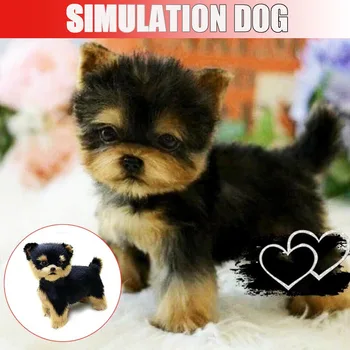 

Realistic Yorkie Dog Simulation Toy Dog Puppy Lifelike Stuffed Companion Toy Pet Dog Handcrafted Gift