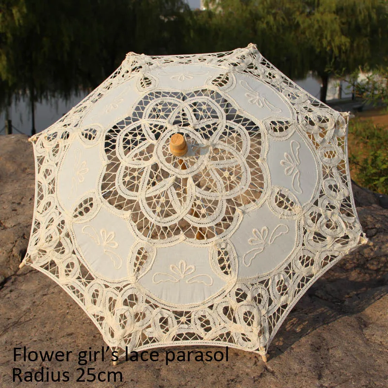 Kids parasol 25cm Викторианская эпоха сцены и старинные западные события вечерние украшения кружевной зонтик свадебные подарки зонтик - Цвет: Kids parasol 25cm