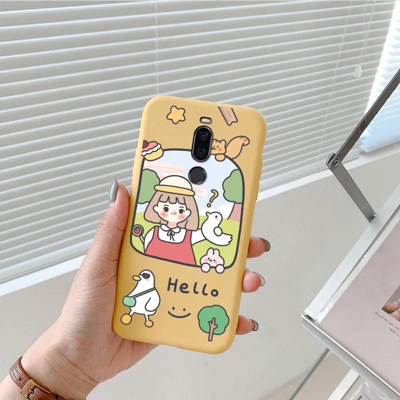 Cute Animal Pattern Phone Cover For Meizu X8 Case Cartoon Soft Silicone Painted Shell Shockproof Protection Bags 