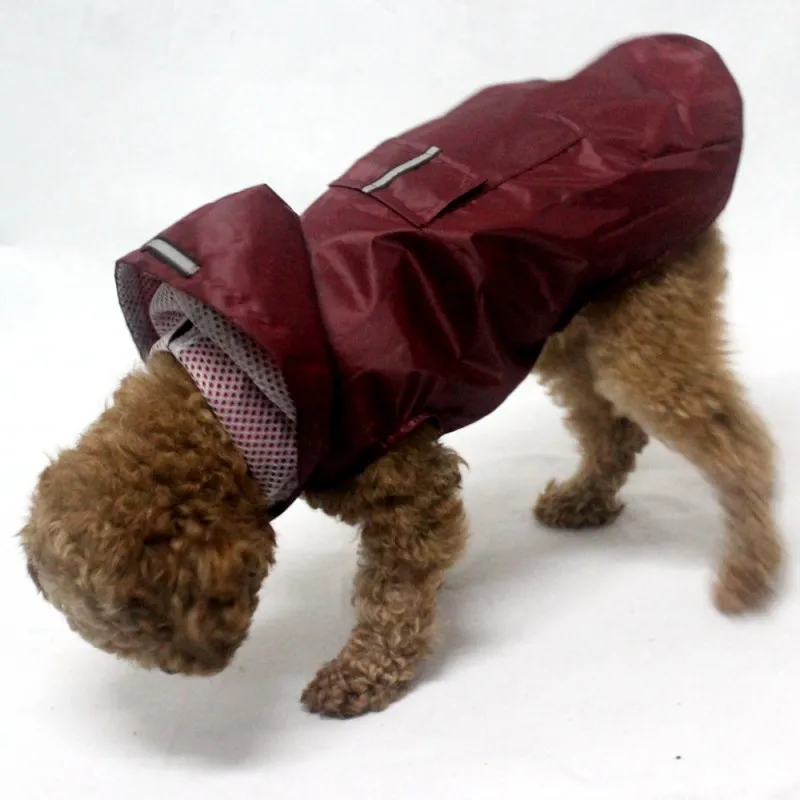 Светоотражающий дождевик для собак, водонепроницаемая дождевик с капюшоном, одежда для щенков, одежда для безопасности, дождевик для маленьких и средних собак, дождевик, S-5XL