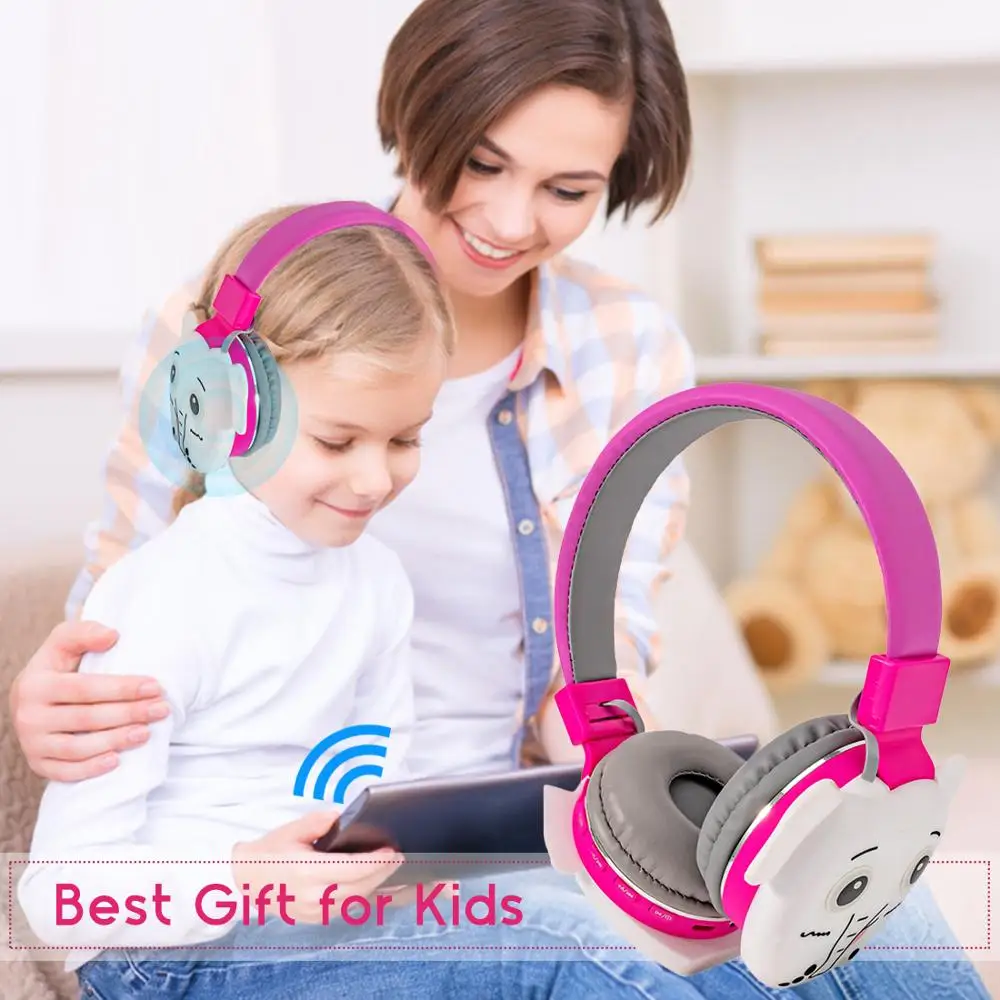 Cat Ear Bluetooth 5 0 Headphones For Girls Boys Kids Earphone Cute Style Headset Support TF Card With Mic Wireless Headphone