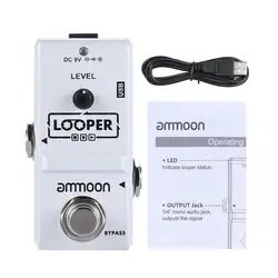 Ammoon AP-09 педаль для гитары Looper Nano Серия Петля электрогитарная педаль эффектов настоящий обход неограниченное количество гитарных деталей