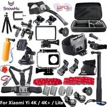 SnowHu для Xiaomi для Yi аксессуары водонепроницаемый корпус чехол губка Осьминог штатив большая коробка для yi 2 4K 4K + Экшн-камера GS27(China)