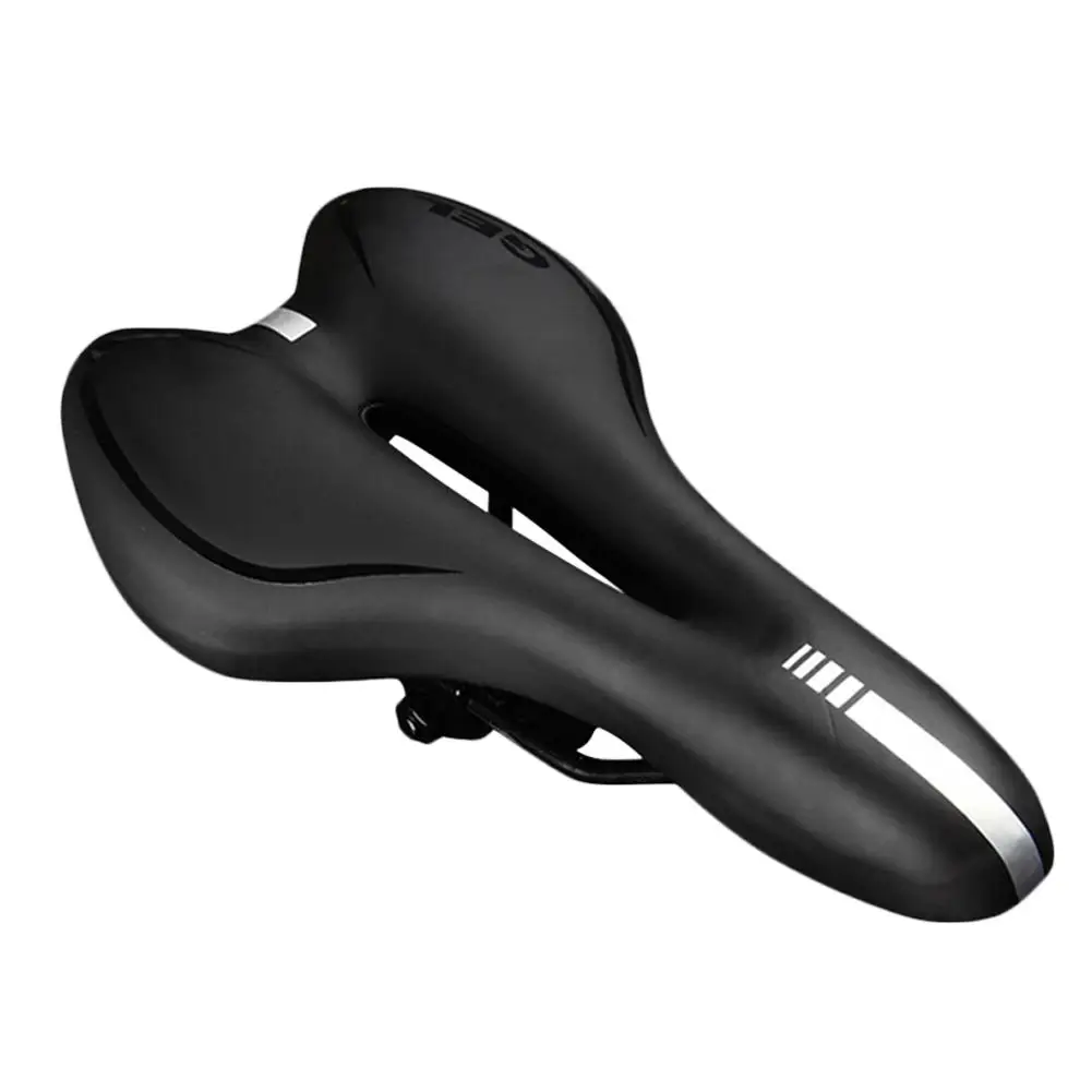

Reflective Shock Absorbing Hollow Bicycle Saddle PVC Fabric Soft Mtb Cycling Road Mountain Bike Seat Bicycle Accessories