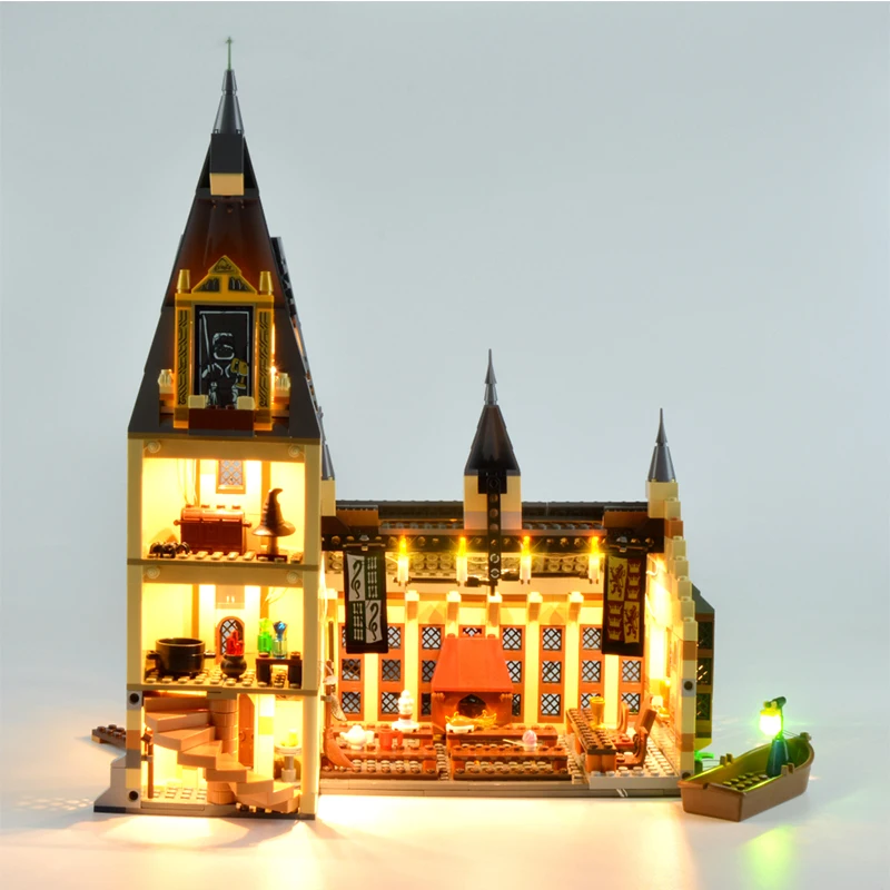 Lepinblocks 16052 Гарри волшебный замок хогварт большой зал часы башня строительные блоки Набор Детские игрушки для детей подарок король кирпичи