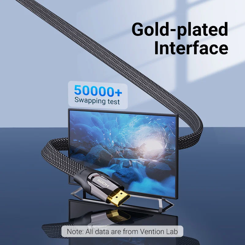 Vention HDMI кабель 4K 60Гц 2 0 со штыревыми соединителями на обоих концах для подключения