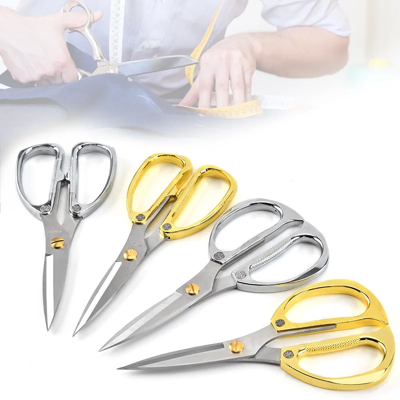

K82 Zinc Alloy Strong Big Scissors Gold Tailor Scissors Stainless Steel Strong Kitchen Scissors Jingang Shear Iron Sheet Shears