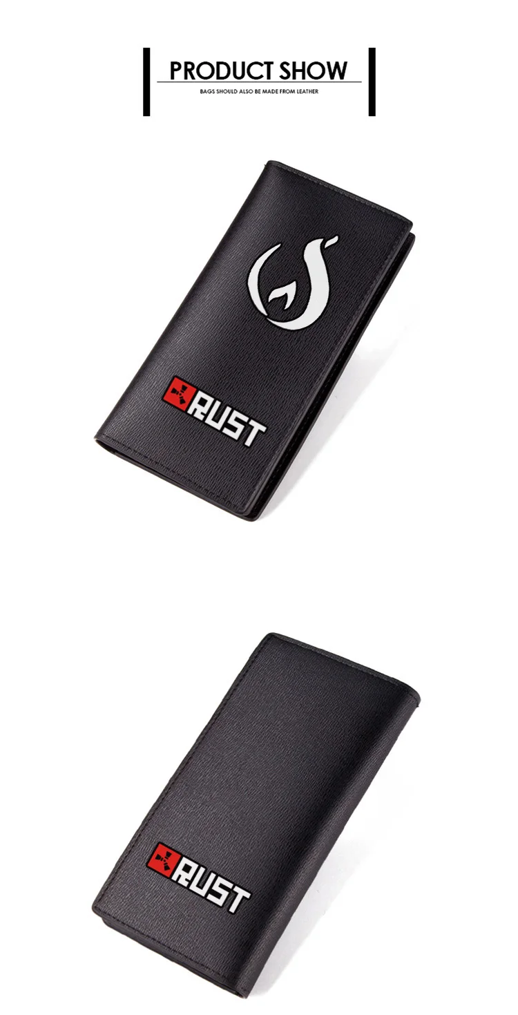 Rust Steam Wallet Short Bilfold PU Purse Black Cool Men Wallet for Boys and Girls Birthday Gift (4)