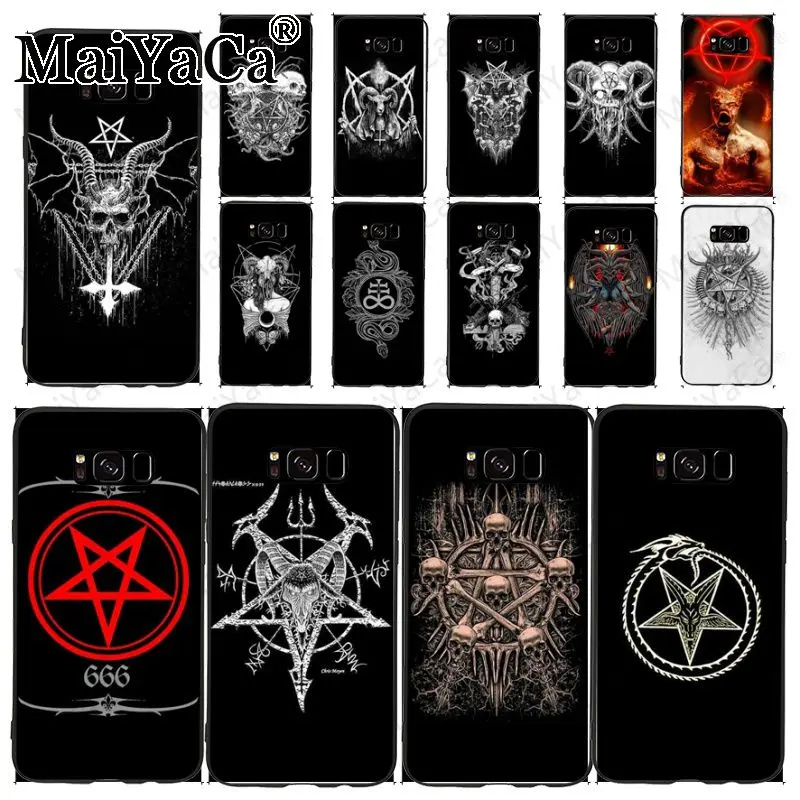 Пентаграмма 666 демоническим чехол для задней панели телефона samsung galaxy s10plus s9 s8plus