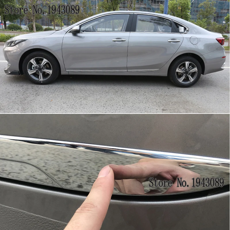 Хромированная литая дверь полоски для корпуса для Kia Cerato Фирменная Новинка K3 аксессуары накладки для отделки автомобиля Стайлинг