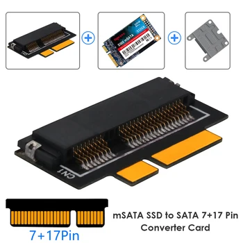 

ALLOYSEED New mSATA SSD to SATA 7+17 Pin Converter Card for Macbook Pro Retina 2012/ iMac Compatible with Full-size mSATA SSD