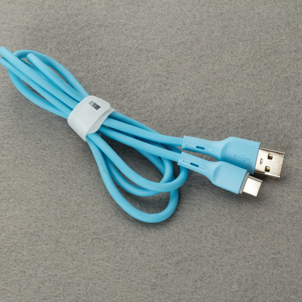 Жидкий силиконовый USB кабель для передачи данных 6s 7P удлиненный P30 S10 Android Быстрая зарядка 8Plus USB быстрая зарядка кабель для передачи данных 1 м 2 м - Цвет: blue