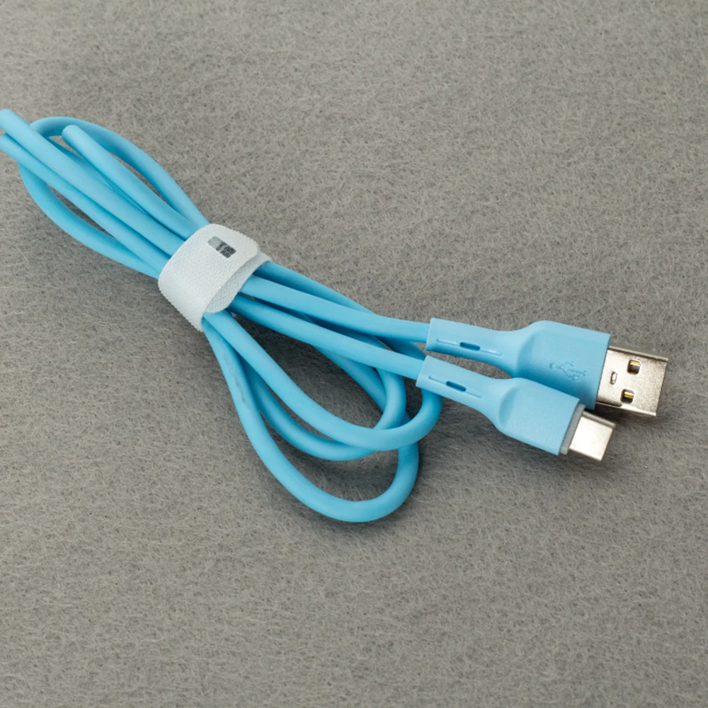 blue Жидкий силиконовый USB кабель для передачи данных 6s 7P удлиненный P30 S10 Android Быстрая зарядка 8Plus USB быстрая зарядка кабель для передачи данных 1 м 2 м - Цвет: blue