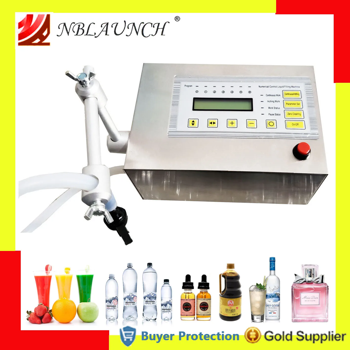 Машина для наполнения жидкой водой Электрический цифровой контроль устройство