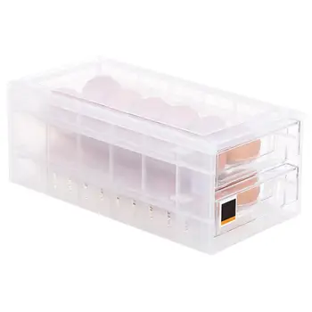 

Kitchen Egg Storage Grid Egg Food Container Storage Double Layer