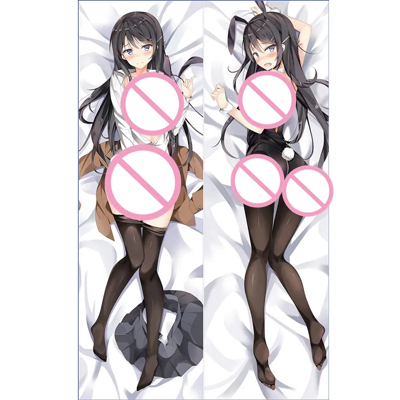 

MMF Rascal Does Not Dream of Bunny Girl Senpai Pillow Cover,(Seishun Buta Yaro) sexy Mai Sakurajima Body Pillowcase,Dakimakura