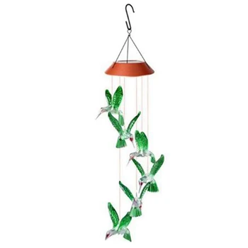 

Hot Bird Wind Chimes LED Solar Wind Chime Color Changing Lamp for Home Party Balcony Porch Patio Garden Decoration