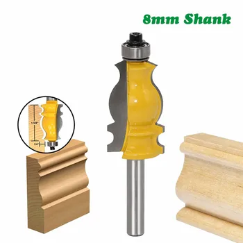 

8mm Shank Milling Cutter Molding Router Bit Line Face Cutter For Wood Architectural Cemented Carbide Woodworking Tools MC02045