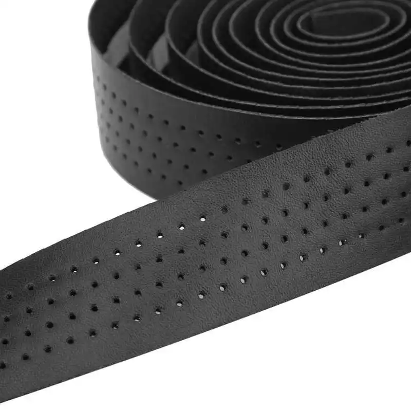 Bike Handlebar Tape,Bicycle Handlebar Strap,2Pcs Bicycle Handlebar Tape,PU Leather+EVA,Cycling Handlebar Belt,Road Bike Anti-Slip Bar Tape Strap,with 2 Plug