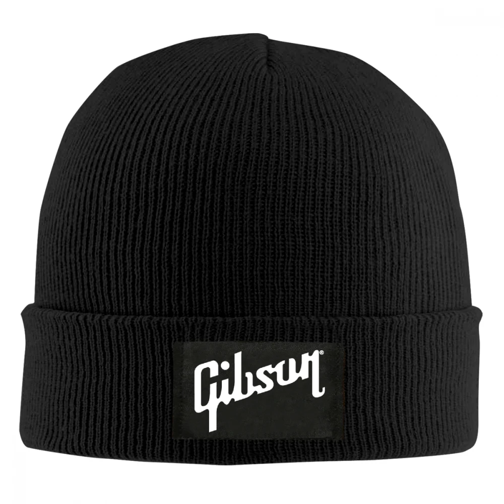 Вязаная шапка с принтом Gibson для мужчин и женщин, вязанные шапочки Skullies, теплая зимняя Лыжная шапка унисекс в стиле хип-хоп