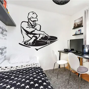 

Music DJ Wall Decals Door Window Vinyl Stickers Mural Art Home Decor for Teens Bedroom Man Cave Bar Fashion Style Wallpaper 3759