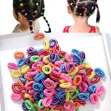 100 шт./компл. девушка резинки для волос Группа Веревка резинка для хвоста строка аксессуары для волос разных цветов для маленьких детей Детские головные повязки