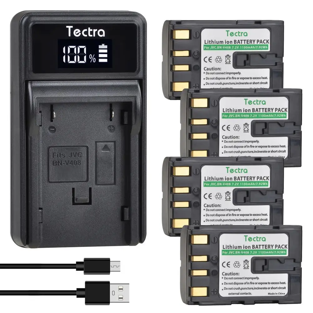 Rechargeable Battery 1100mAh 7.2V BN-V408U For JVC Camcorder
