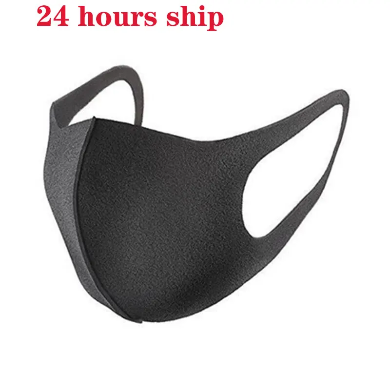 

1Pcs Black Mouth Mask Breathable Unisex Sponge Face Mask Reusable Anti Pollution Face Shield Wind Proof Mouth Cover