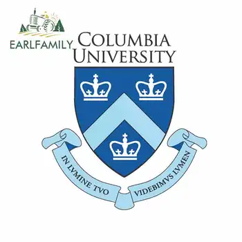 

EARLFAMILY 13cm x 12.1cm for Columbia University Waterproof Decal DIY Custom Printing Fashion 3D Car Stickers Decoration