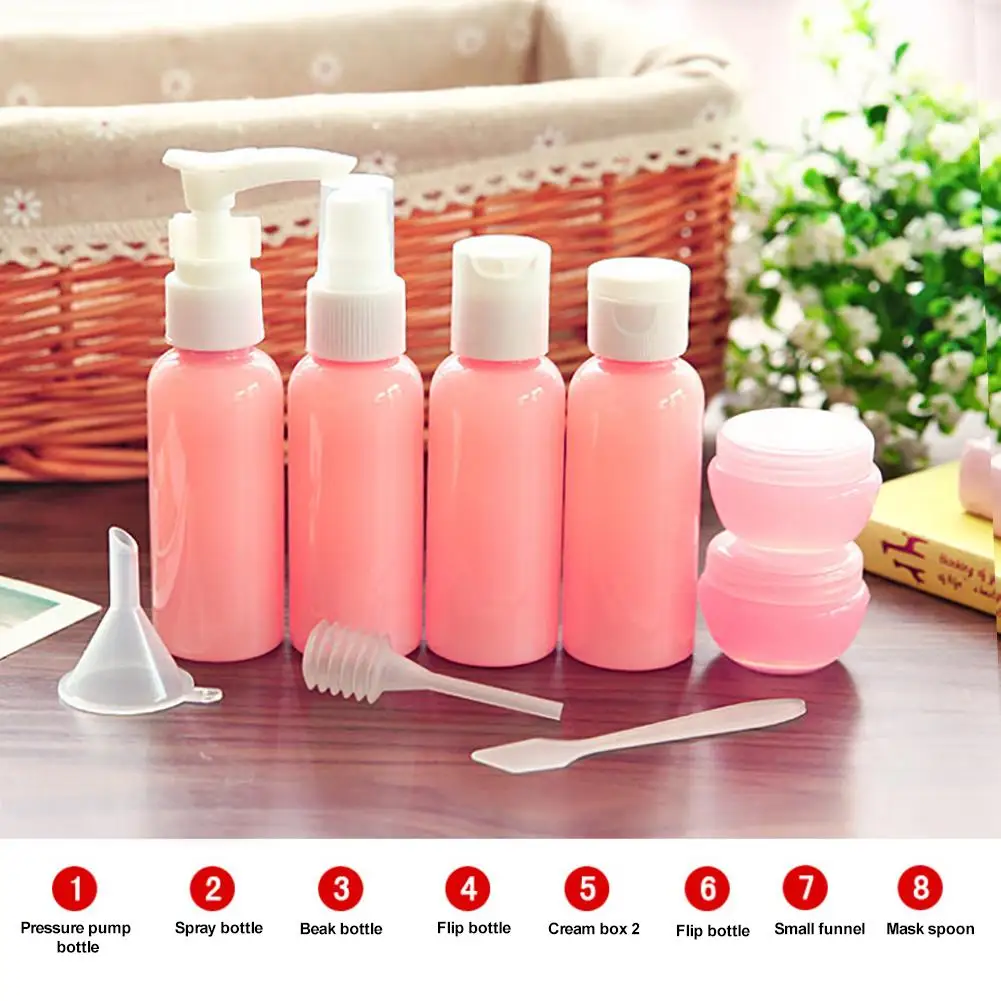 

6Pcs 50ml Plastic Refillable Empty Cosmetics Hand Cream Lotion Travel Bottle