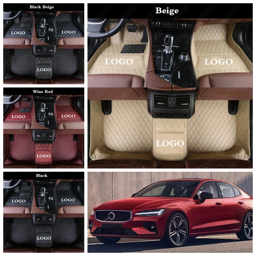 Коврики для автомобиля Volvo XC40 XC60 XC70 XC90 V40 V60 V90 C30 S40 S60 S80 S90 кожаные